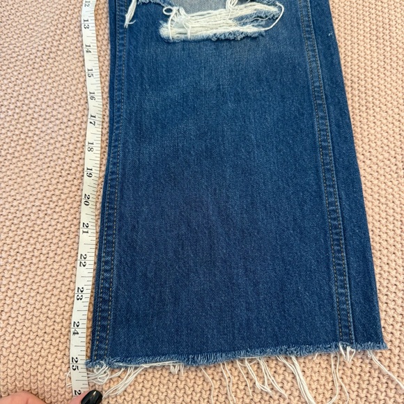 REDONE Originals 90s High Rise Loose in Destroyed Broken Blue Denim Jeans Sz 26 - Picture 12 of 13